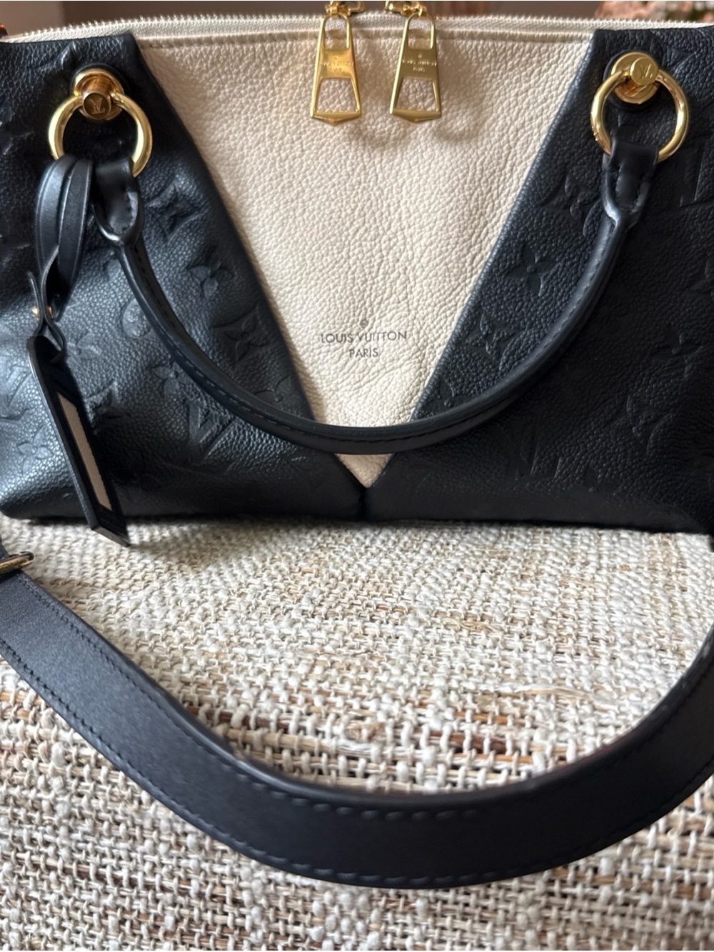 Louis Vuitton Empreinte V Tote BB Black and Cream - Picture 2 of 10